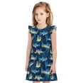 thumbnail image 1 of Balery Cartoon Surfer Sharks Camisón de princesa para niñas, pijama de algodón con mangas abullonadas, suave y bonito.-Large, 1 of 6