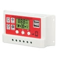 thumbnail image 1 of Solar PWM Charge Controller with LCD Display, Dual USB Outputs, 12V/24V 30A, Compatible with Lithium & Acid Batteries, Overcurrent & Short Circuit Protection, 1 of 7