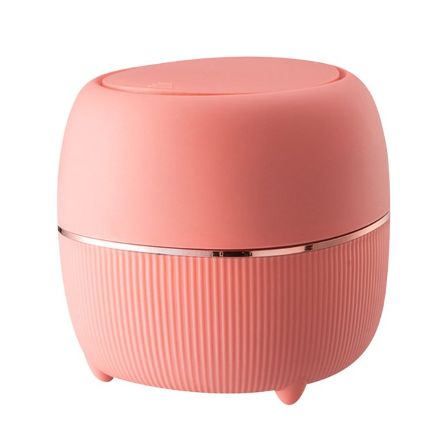 MesaSe Mini Desktop Bin With Lid Press Type With Removable Inner Plastic Small Trash Can For Bathroom Vanity Table Waste