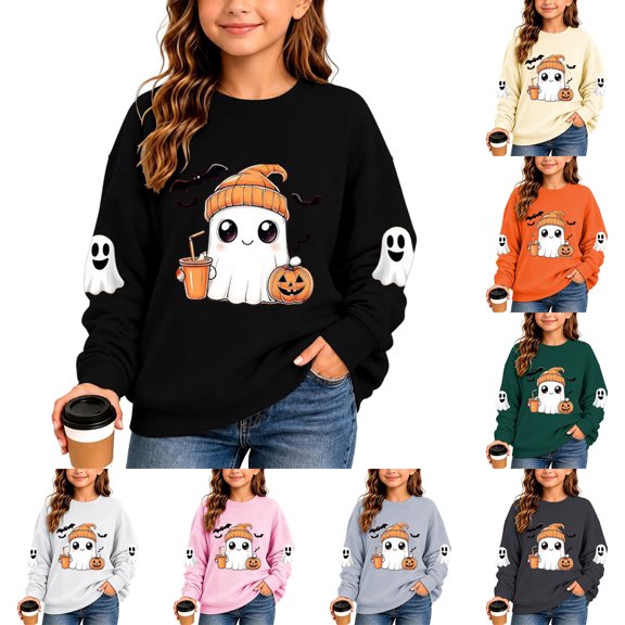 Gyexs Little Boy Halloween Sweatshirts Crewneck Pullover, Funny Cool Printed, Halloween Sweater Top