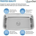 thumbnail image 4 of 31 1/4-inch Undermount Double Bowl Kitchen Sink, 50/50 18 Gauge 304 Stainless Steel Kitchen Sink with Basket Strainer, 4 of 8