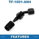 thumbnail image 5 of Adaptador de manguera reductor de flare para hombre Unique Bargains TF-1001-AN4 45° con conector de línea de combustible de aluminio y O-ring negro, 5 of 6