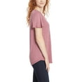 thumbnail image 2 of Jessica Simpson Women's Flutter Sleeve Tee Relaxed Fit V-Neck T-Shirt-Pink / XXL, 2 of 5
