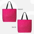 thumbnail image 2 of Easygdp Rose Red Glitter Bolsa Tote para Mujer, Bolso de Hombro para Trabajo, Playa, Viajes, Compras y Supermercado, 2 of 7