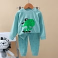 thumbnail image 2 of Caqnni 2Pcs Baby Boy Autumn Winter 3 6 12 18 24 Months 3 Years Long Sleeve Tree/Gesture Print T-Shirt + Pants Set Toddler Clothes Loungewears Pajamas Set 12-24 Months FOR 12-18 Months, 2 of 7