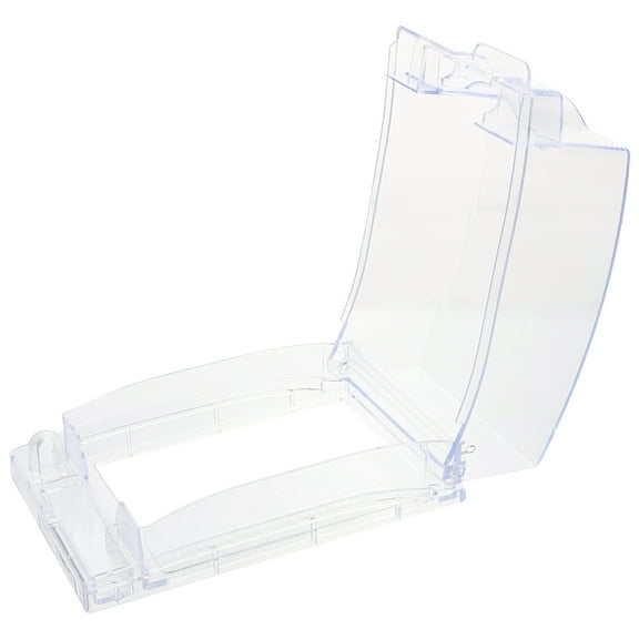 COMPUKAS 1Pack Transparent Square Shape Plug Safety Cover for Homeowners Parents with Children Waterproof Fireproof