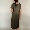 thumbnail image 4 of HomeGardon Nightgowns for Women,Women's Sleepwear,Women's V Neck Solid Color with Chest Cushion Loose and Comfortable Plus Size Home Skirt,M-XXL, 4 of 7