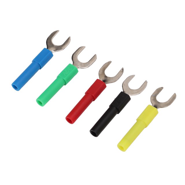 Connecteurs Filaires de Type U, Maximum. Connecteurs Filaires à Fourche 36a 5 Couleurs Espacement de 8 Mm / 0,3 Po pour Multimètre pour Applications Électroniques