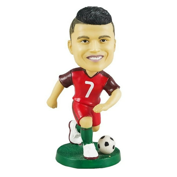 Regalo de muñecas de jugador de fútbol de resina para fanáticos que sacuden la cabeza decoración del tablero del coche JShteea El nuevo