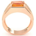 thumbnail image 5 of Men's Citrine Diamond Channel Ring In Solid 14k Rose Gold, 5 of 6