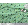thumbnail image 3 of Soimoi Green Viscose Chiffon Fabric Flower Leaves Print Fabric by the Yard 42 Inch Wide, 3 of 3