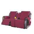 thumbnail image 3 of Loveseat Recliner Cover with Console Waterproof Sofa Slipcovers Non-Slip Reclining Couch Cover Furniture Protector for Pets Dogs (Lvory), 3 of 7