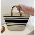 thumbnail image 6 of Kukuzhu Straw Bag for Women Retro Beach Bag Tote Bag Woven Rope Bamboo Handle Straw Purses for Travel Summer Vacation Beach 2023, 6 of 8