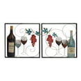 thumbnail image 5 of DecMode Multi Colored Metal Wine Wall Decor with Grapes Detailing (2 Count), 5 of 7