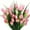 Pink, variant on QZS 15.8In Fake Tulips,Pink Tulips Artificial Flowers for Wedding,Reusable Real Feel Flowers for Floral Arrangements,Wedding(6Pack)