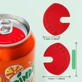 thumbnail image 4 of Xiao Hua 10 piezas de sellador de tapas de latas, protector de tapas de latas de bebidas, sellador de tapas de plástico para cerveza, jugo, refresco y más, color aleatorio (negro, blanco, rojo), 4 of 4