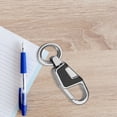 thumbnail image 5 of Business Men's High Grade Waist Hanging Creative Leather Keychain-Bright chrome, 5 of 5