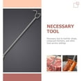 thumbnail image 6 of Meat Hook BBQ Food Turner Holder Wood Stainless Steel Butcher Hanging Hooks 2 Pcs, 6 of 6