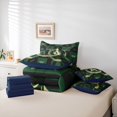 thumbnail image 6 of jejeloiu Letter A Monogrammed 7-Piece Twin Bedding Sets,Golg Ball Sport Bedding Comforter Set,Green Black Plaid Sheet Sets For Girls Boys,Microfiber Room Decorative Reversible, 6 of 8