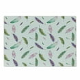 thumbnail image 1 of Feathers Cutting Board, Irregular Watercolors Bird Feather Patterns in Soft Pastel Mint Plumage Design, Decorative Tempered Glass Cutting and Serving Board, Small Size, Multicolor, by Ambesonne, 1 of 1
