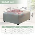 thumbnail image 7 of Xoenoiee Cardinal Cherry Blossom Print Stretch Ottoman Cover Square Ottoman Slipcovers Furniture Protector Folding Storage Stool Furniture Protector Soft Slipcover with Elastic Bottom, S, 7 of 7