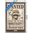 thumbnail image 3 of One Piece - Monkey D Luffy Wanted Poster Wall Poster, 22.375" x 34" Framed, 3 of 4