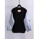 thumbnail image 2 of Suéter holgado con cara sonriente para mujer, Tops de manga vaquera con cuello redondo, jerséis, ropa de calle de moda de invierno, prendas de punto elegantes y elegantes, 2 of 3