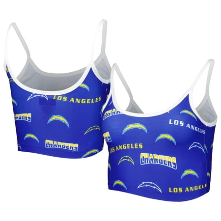 Women s Concepts Sport Powder Blue Powder Blue Los Angeles Chargers Breakthrough Allover Knit Lounge Bralette
