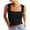 *Black, variant on ClodeEU Women's Jacquard Square Neck Cropped Sleeveless Top with Wide Straps ,Slim Fit Casual Summer Tank Top White,Womens Plus L