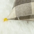 thumbnail image 5 of PiccoCasa 18'’Cotton Linen Throw Pillow Cover Plaid Decorative Cushion Cover, 2# 18"x18", 5 of 7