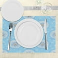 thumbnail image 3 of Ambesonne Floral Place Mats Set of 4, Spring Romantic Design, Standard Size, Sky Blue White, 3 of 6