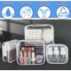 thumbnail image 5 of 3 Pack Clear Makeup Bags, Waterproof Toiletry Bag with Zipper, Transparent Travel Cosmetic Bag, TSA Approved Clear Organizer Bags, PVC Cosmetic Pouch Case for Vacation Airport Airline Compli, 5 of 5
