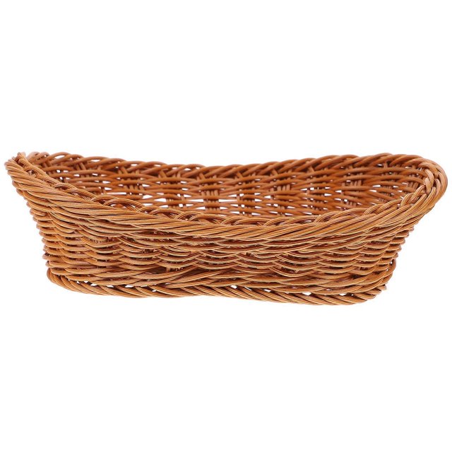 Breads Basket Fruit Basket Kitchen Food Serving Holder Imitation Rattan Basket