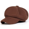 thumbnail image 1 of Gorras de repartidor de periódicos para mujer, sombrero de mezclilla vintage, gorras de repartidor de periódicos de mezclilla, gorra plana, boina de visera, sombrero de pintor de taxista para mujer, 1 of 1