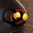 thumbnail image 3 of K-KED New Real 24K Yellow Gold Ring Man Woman's 3D Lucky Turtle Shell Knitted 10*8*6mm-Black, 3 of 6