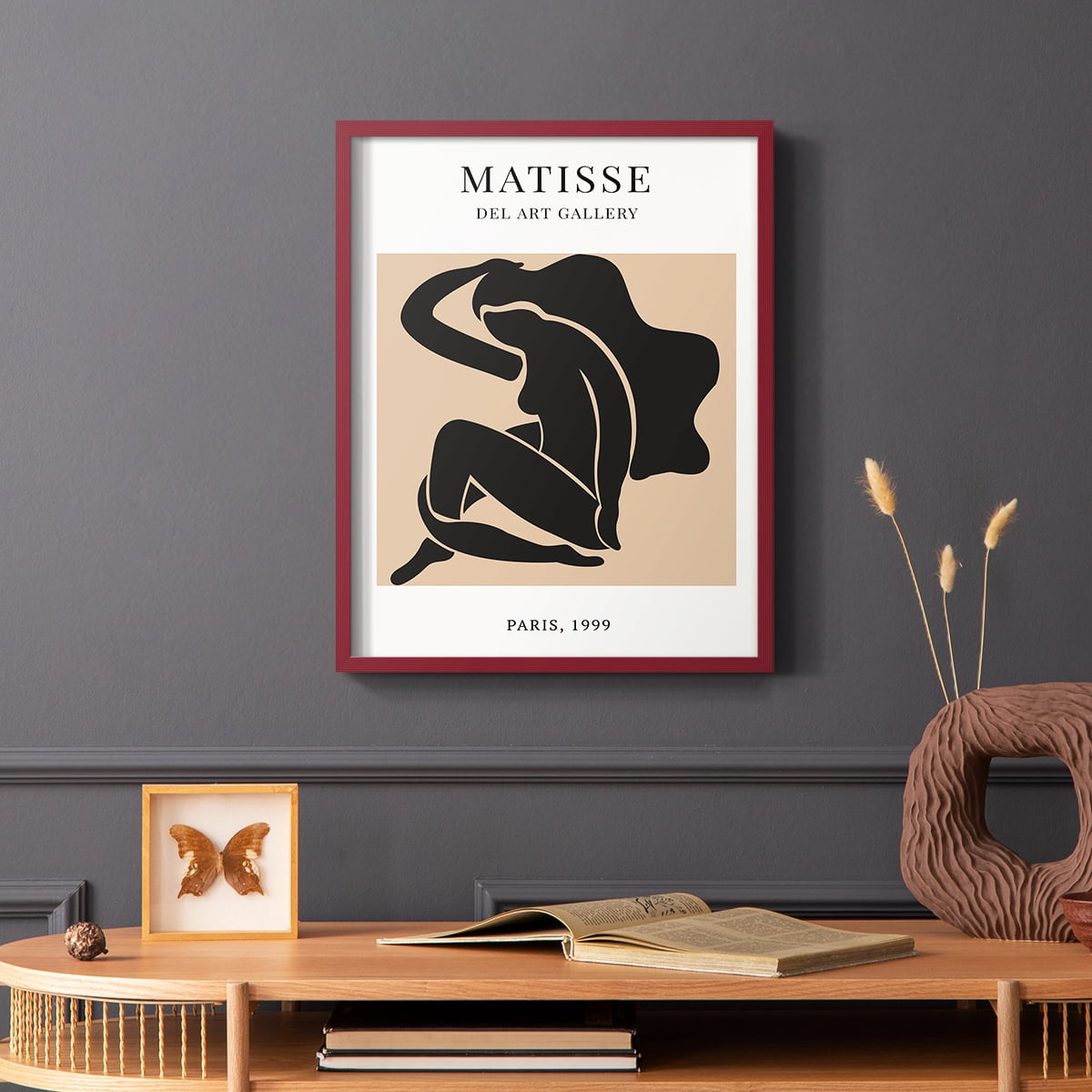 Matisse CXX Framed Print in Red Solid Wood 8 x 10 Framed Print