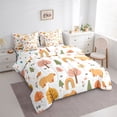 thumbnail image 2 of Erosebridal Brown Capybara 7 Pieces Bedding Comforter Set,Cute Rodent Animals Bohemian Rainbow Full Bedding Set For Kids Teens Reversible, 2 of 7