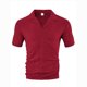thumbnail image 5 of Mens Casual Manga Corta Botón Abajo Camisas de Moda Botón Sólido Turndown Cuello Blusas, Camisa Ligera Casual, 5 of 6