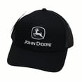 thumbnail image 4 of Sombrero John Deere LP86109 con logotipo blanco y negro Snapback, 4 of 7