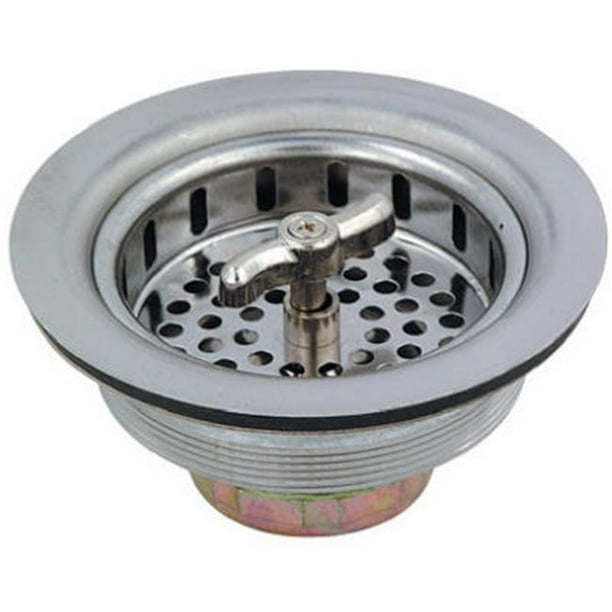 Master Plumber Turn & Seal Basket Sink Strainer, Stainless Steel