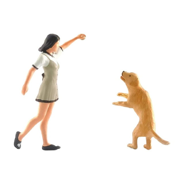 TISHITA 1:64 Scale Resin Mini People Figures Woman Doll Miniature Scene Model Railway Landscape DIY Building Kits Layout Khaki