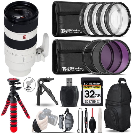 Sony FE 70-200mm f/2.8 GM OSS II Lens + MACRO  UV-CPL-FLD Filter - 32GB Accessory Kit