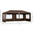 thumbnail image 3 of Outsunny 18.7' x 9.4' Party Tent, Garden Canopy Event Shelter, Coffee, 3 of 10