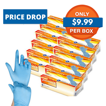 Blue Nitrile Gloves - Exam Grade, Powder Free (5 Mil)