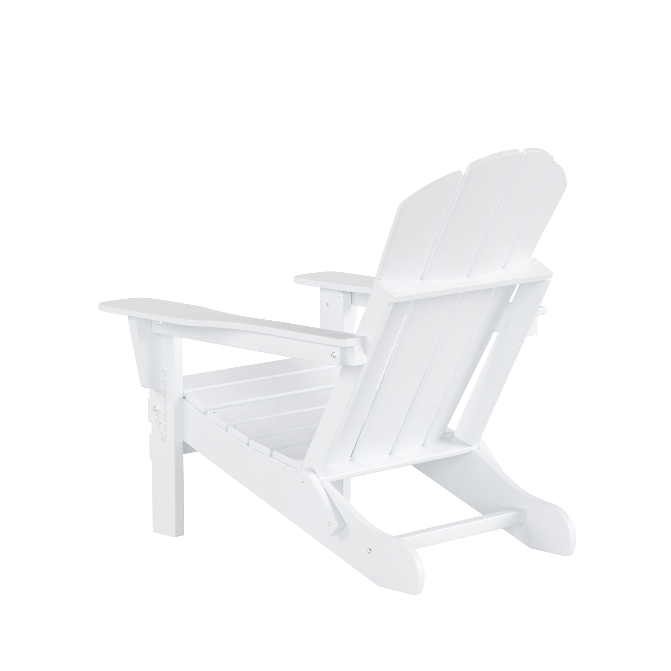 Westin Outdoor Patio Folding Adirondack Chair HDPE Plastic, White