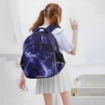 thumbnail image 6 of ALAZA Purple Lightning Marble School Backpack Elementary Bag Bookbag Travel Rucksack, 6 of 6