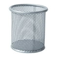 thumbnail image 1 of Clearance! Delayuji Pencil Barrel Pen Holder Large Capacity Anti Deform Wrought Pencil Ruler Stationery Storage Bucket for Home Silver Wrought One Size Silver, 1 of 3