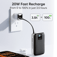 thumbnail image 5 of Kuulaa 20000mAh 45W Fast Charging Power Bank with Built-in Cable, Smart Display & Multiple Safety Protection Compatible for iPhone 17/16, Galaxy, MacBook,and More, 5 of 10