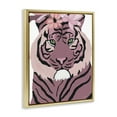thumbnail image 4 of Stupell Industries Tiger with Pink Blooms Animals & Insects Painting Gold Floater Framed Canvas Art Print Wall Art, 25 x 31, 4 of 10