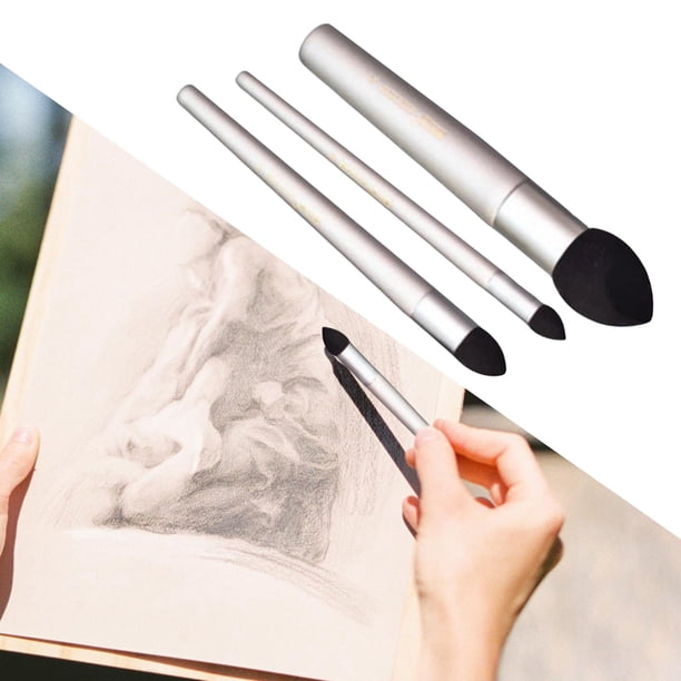 Kit De Cuchillo De Dibujo Para Bocetos Con Esponja Lavable - 3 Bolígrafos + 30 Cabezales Reemplazables